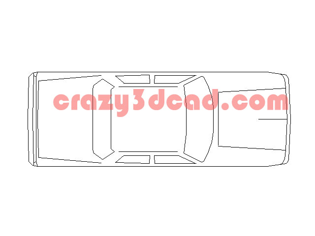 General car top view CAD Block